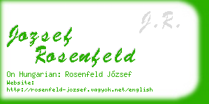 jozsef rosenfeld business card