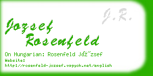jozsef rosenfeld business card